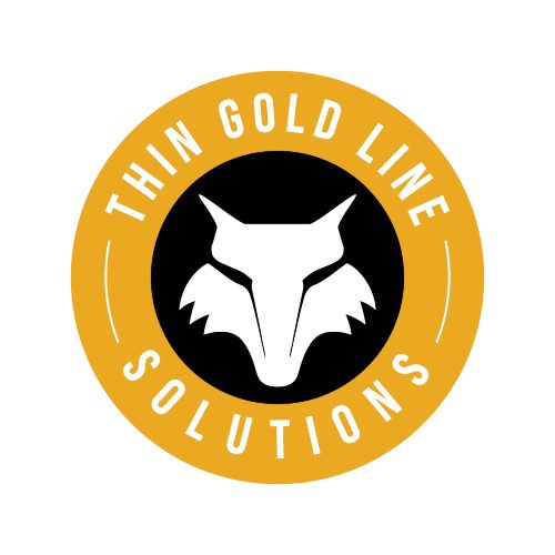 thin gold line solutions logo